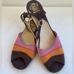 Vintage ESPACE suede sandals